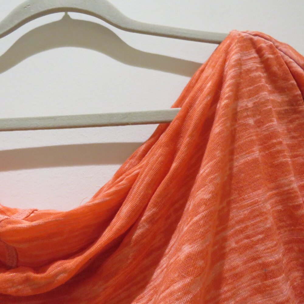 FREE PEOPLE WE THE FREE Astrid Neck Burnout Oversized Top in Lotus Red Boho L - Picture 7 of 14